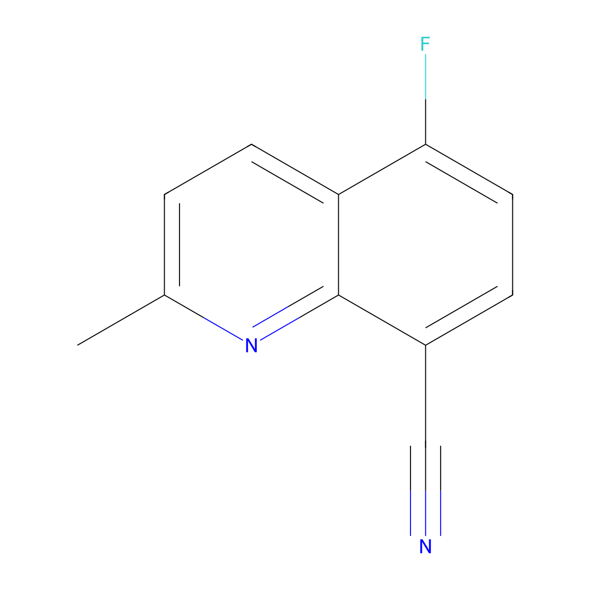 5-Fluoro-2-methylquinoline-8-carbonitrile molecular structure, CAS 3079535-65-9