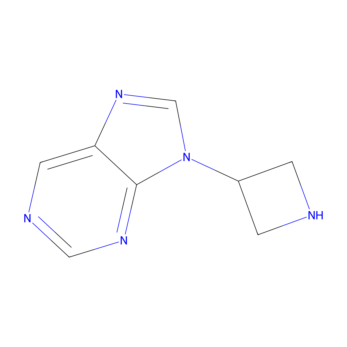 9-(azetidin-3-yl)-9H-purine molecular structure, CAS 3079588-79-4