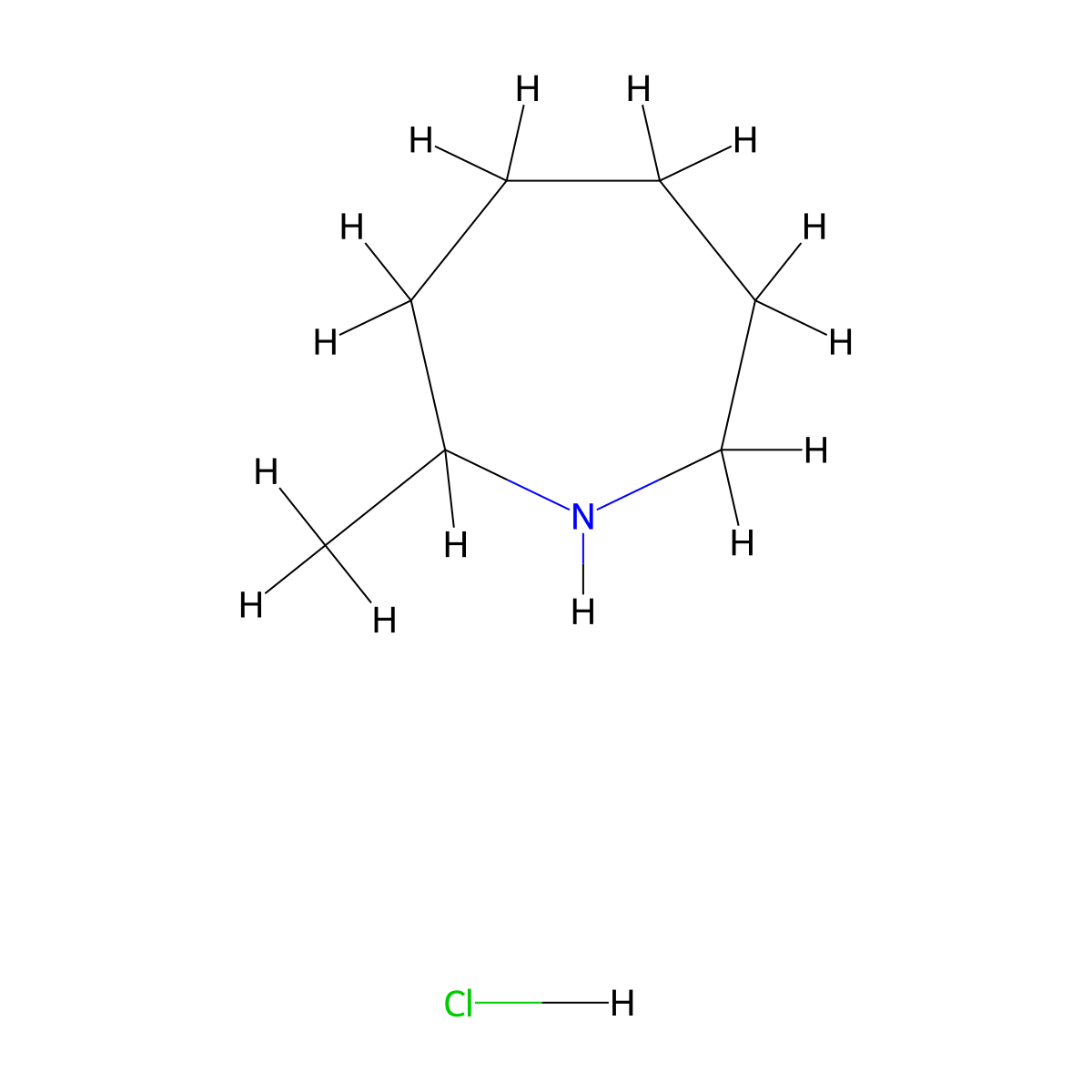 2-Methylazepane hydrochloride molecular structure, CAS 30796-90-8