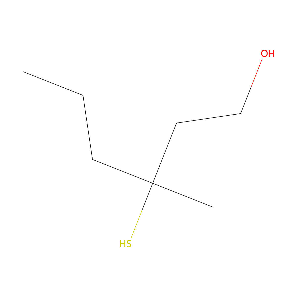 3-Mercapto-3-methylhexan-1-ol molecular structure, CAS 307964-23-4