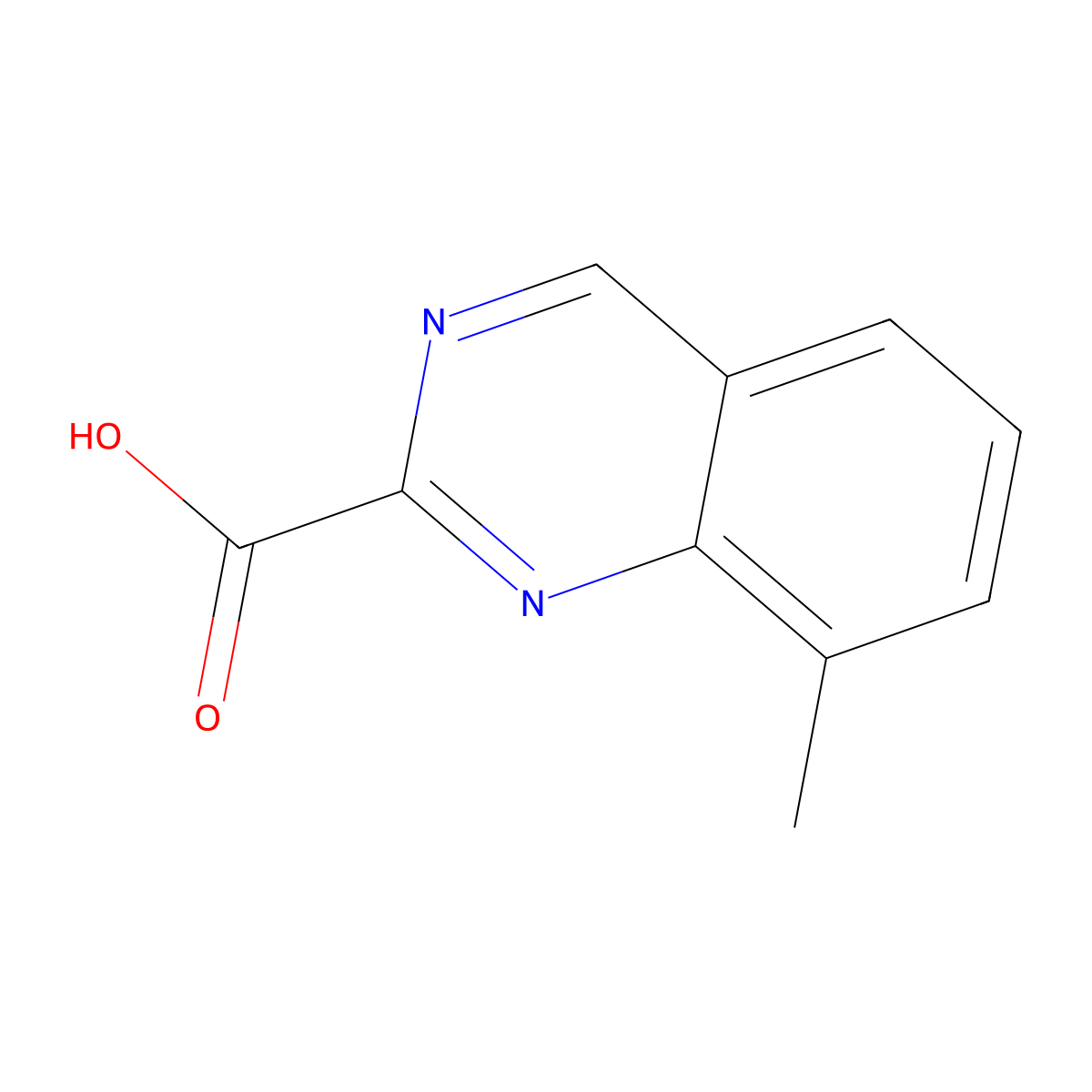8-Methylquinazoline-2-carboxylic acid molecular structure, CAS 3079644-27-9