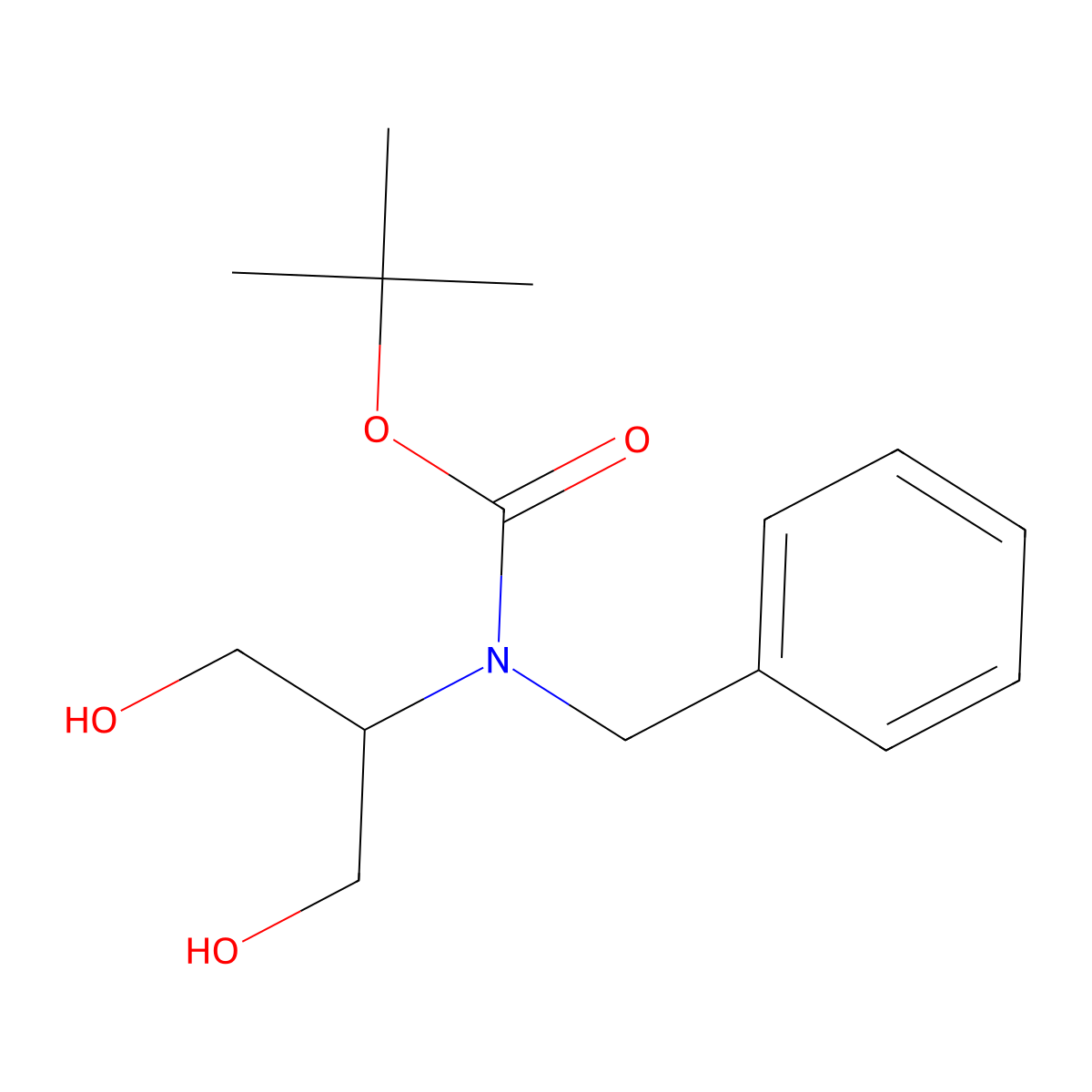 Tert-butyl benzyl(1,3-dihydroxypropan-2-YL)carbamate molecular structure, CAS 3079649-50-3