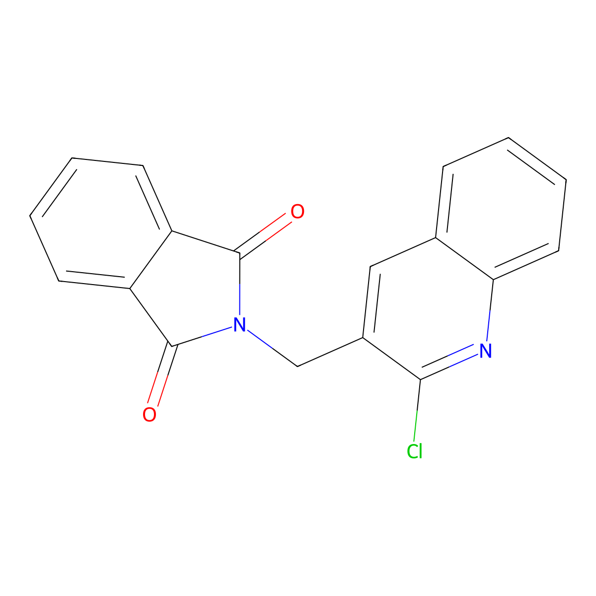 N-[(2-Chloro-3-quinolyl)methyl]phthalimide molecular structure, CAS 307966-32-1