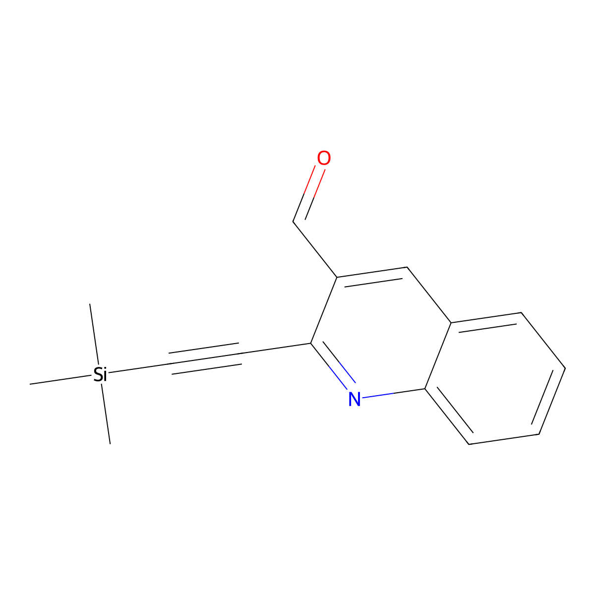 2-((Trimethylsilyl)ethynyl)quinoline-3-carbaldehyde molecular structure, CAS 307966-35-4