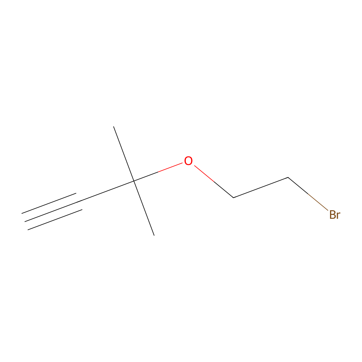 3-(2-Bromoethoxy)-3-methylbut-1-yne molecular structure, CAS 3079685-80-3