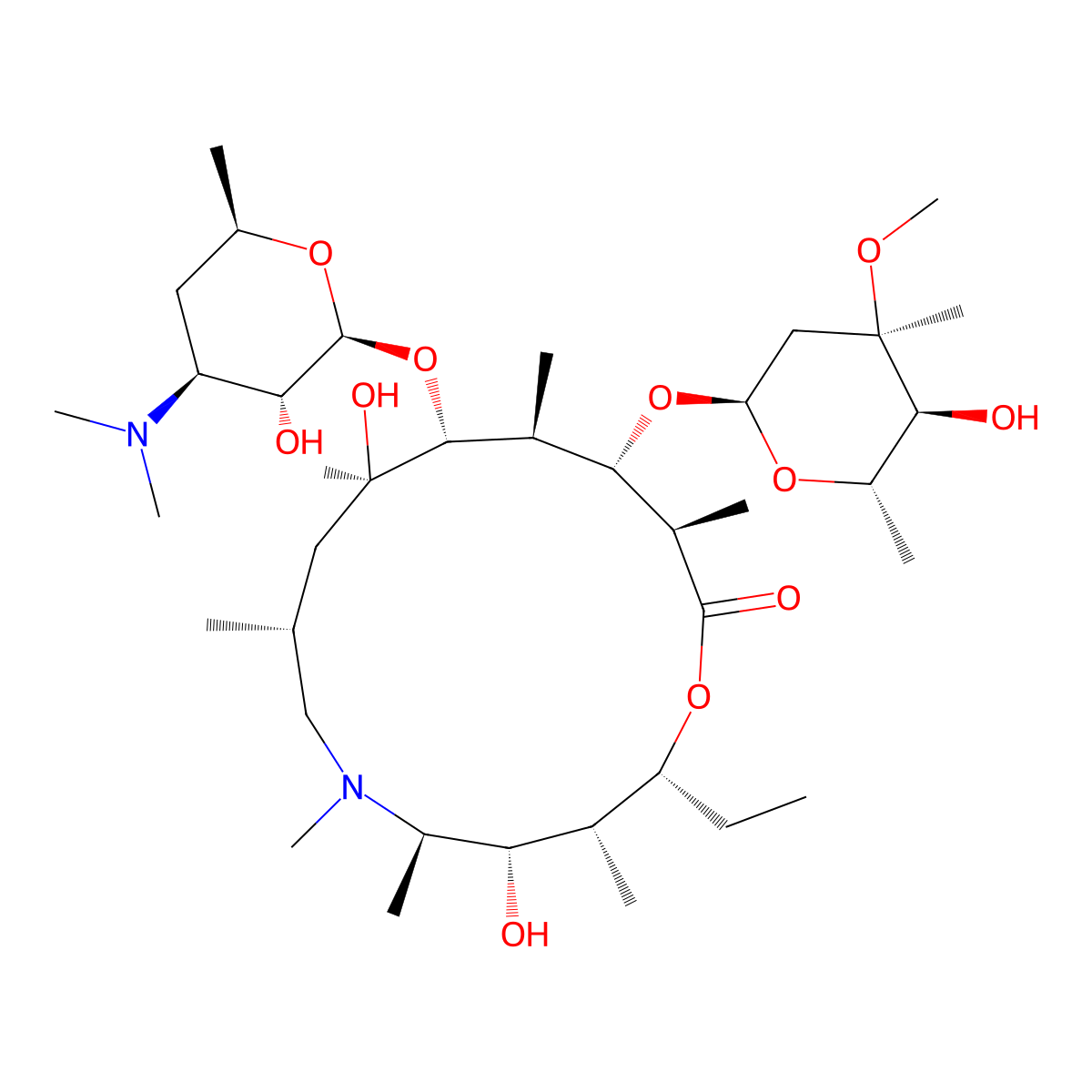 Azithromycin B molecular structure, CAS 307974-61-4