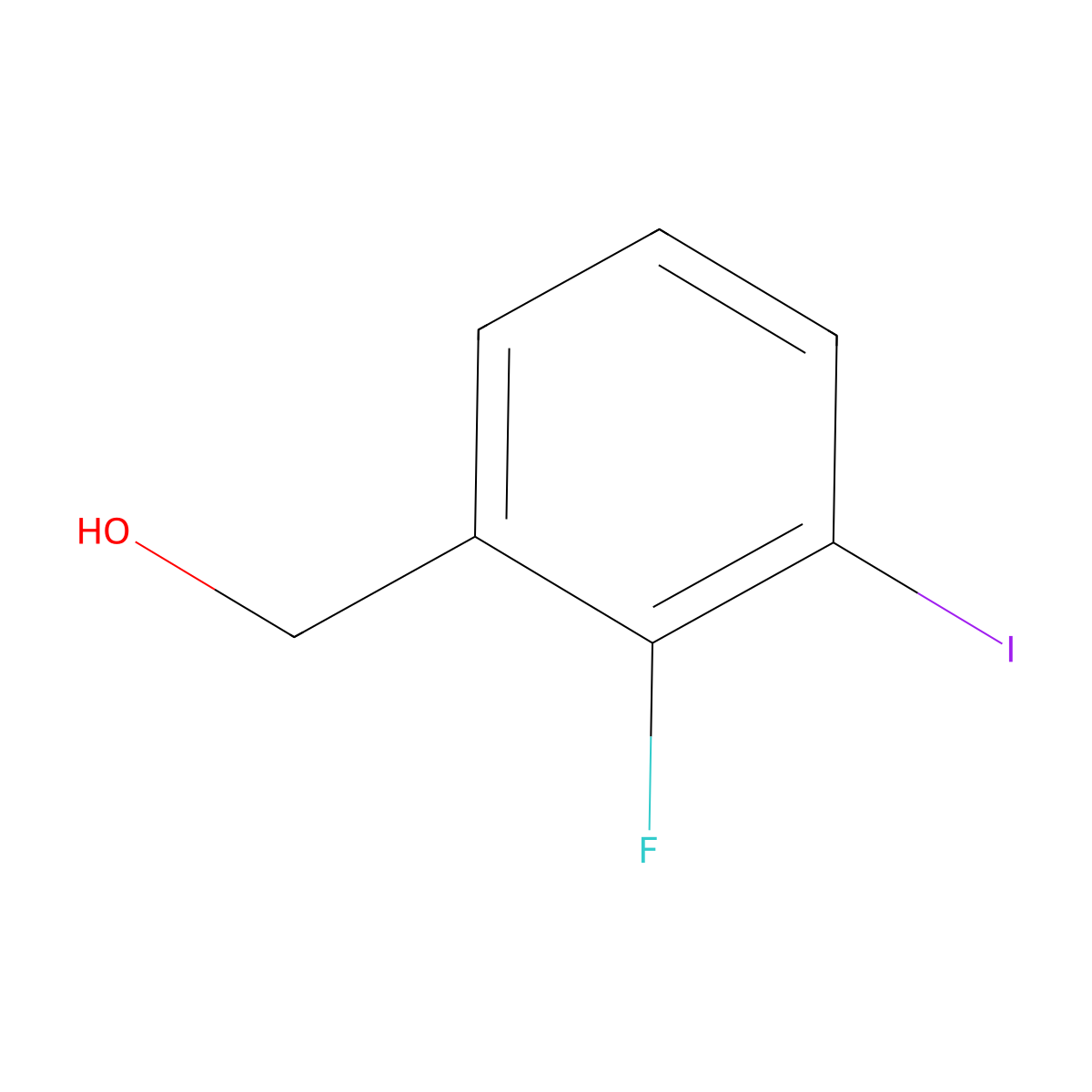 2-Fluoro-3-iodobenzyl alcohol molecular structure, CAS 307975-02-6