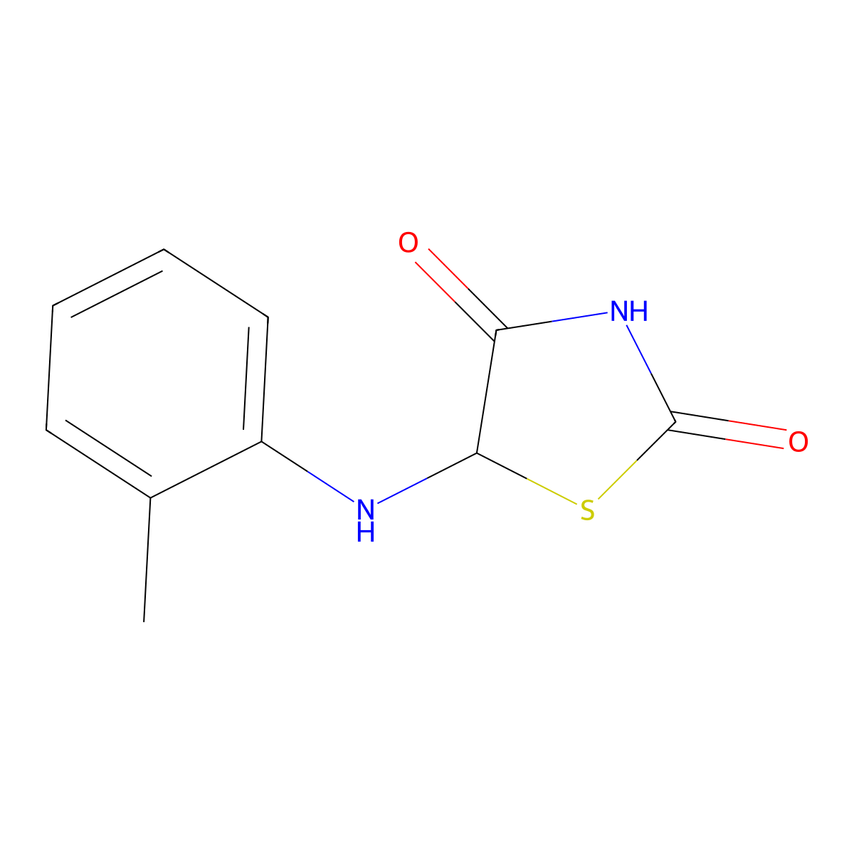 5-(2-Toluidino)-1,3-thiazolidine-2,4-dione molecular structure, CAS 307975-42-4