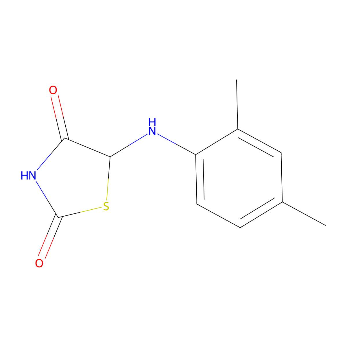 5-(2,4-Dimethylanilino)-1,3-thiazolidine-2,4-dione molecular structure, CAS 307975-46-8