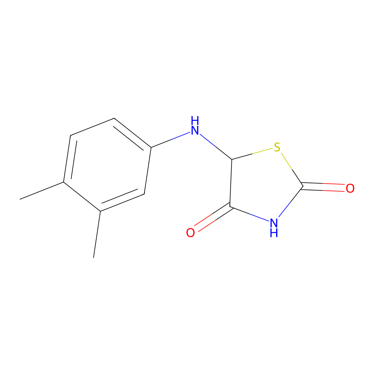 5-(3,4-Dimethylanilino)-1,3-thiazolidine-2,4-dione molecular structure, CAS 307975-47-9