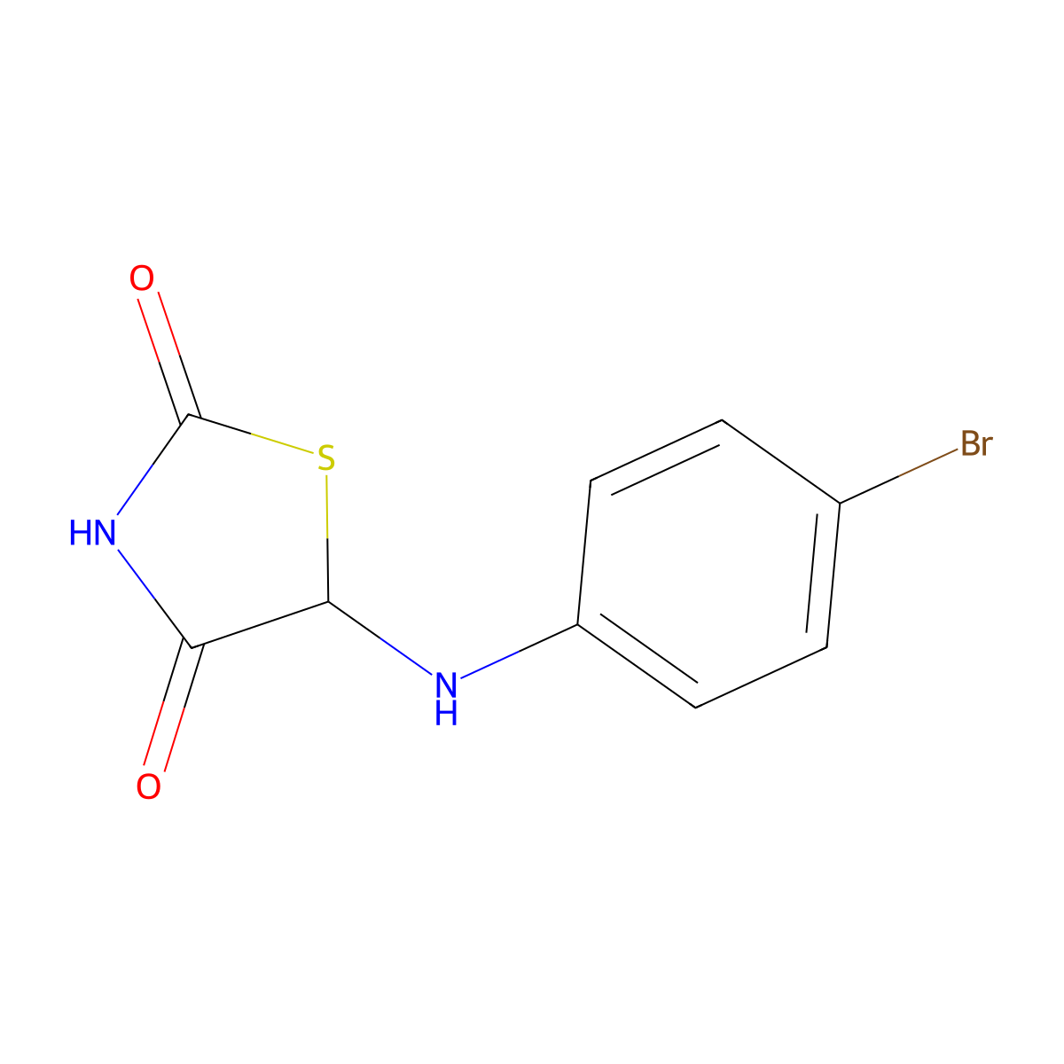 5-(4-Bromoanilino)-1,3-thiazolidine-2,4-dione molecular structure, CAS 307975-78-6