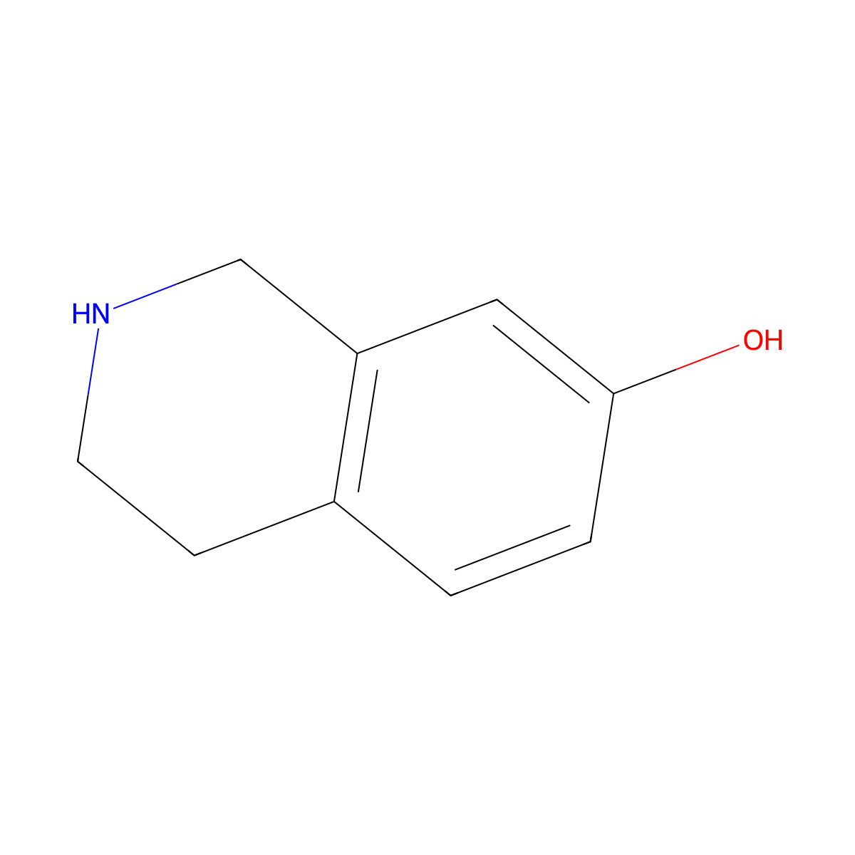 1,2,3,4-Tetrahydroisoquinolin-7-ol molecular structure, CAS 30798-64-2