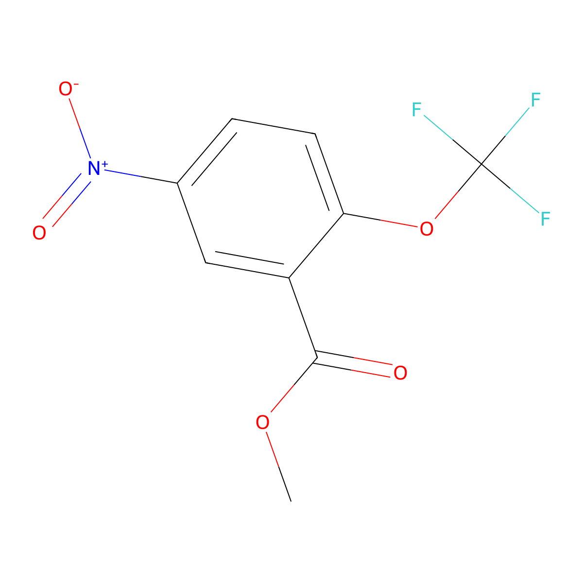 Methyl 5-nitro-2-(trifluoromethoxy)benzoate molecular structure, CAS 307989-42-0