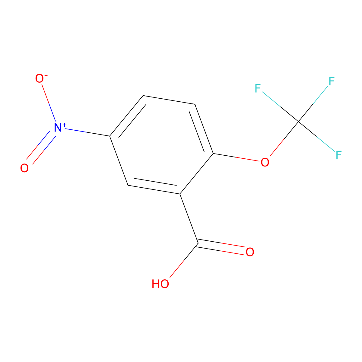 5-Nitro-2-(trifluoromethoxy)benzoic acid molecular structure, CAS 307989-55-5