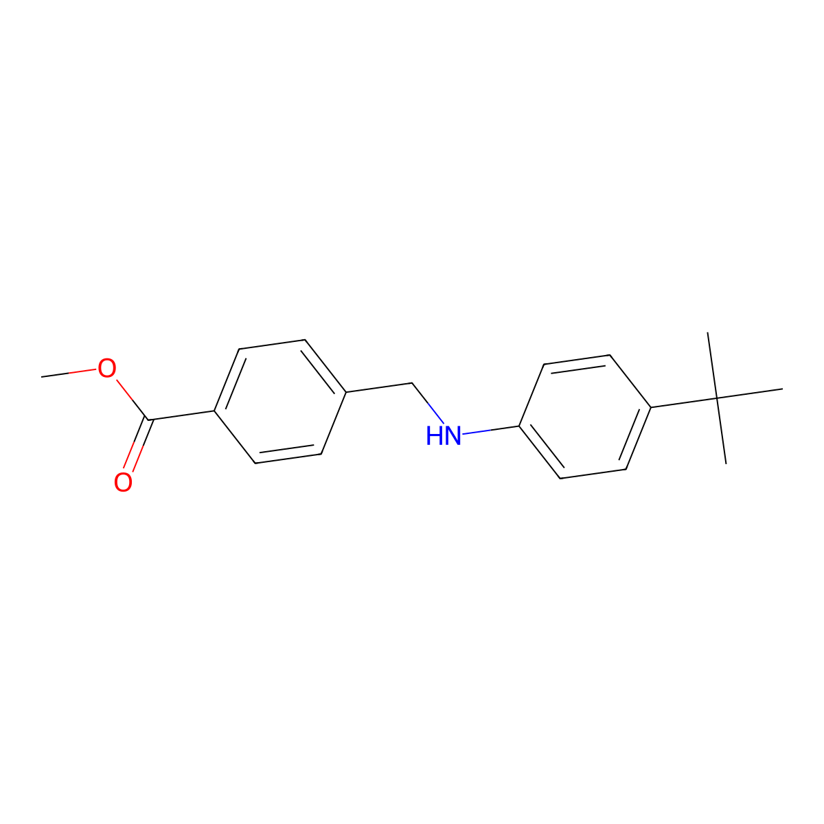 Methyl4-[(4-tert-butylanilino)methyl]benzoate molecular structure, CAS 307989-62-4