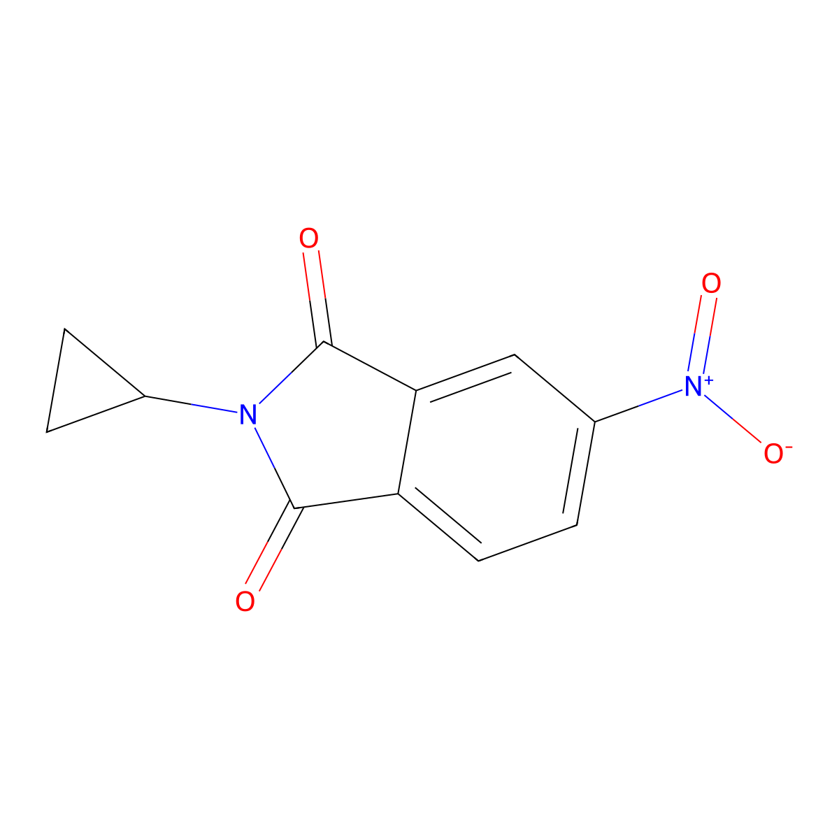 2-cyclopropyl-5-nitro-1H-isoindole-1,3(2H)-dione molecular structure, CAS 307990-28-9