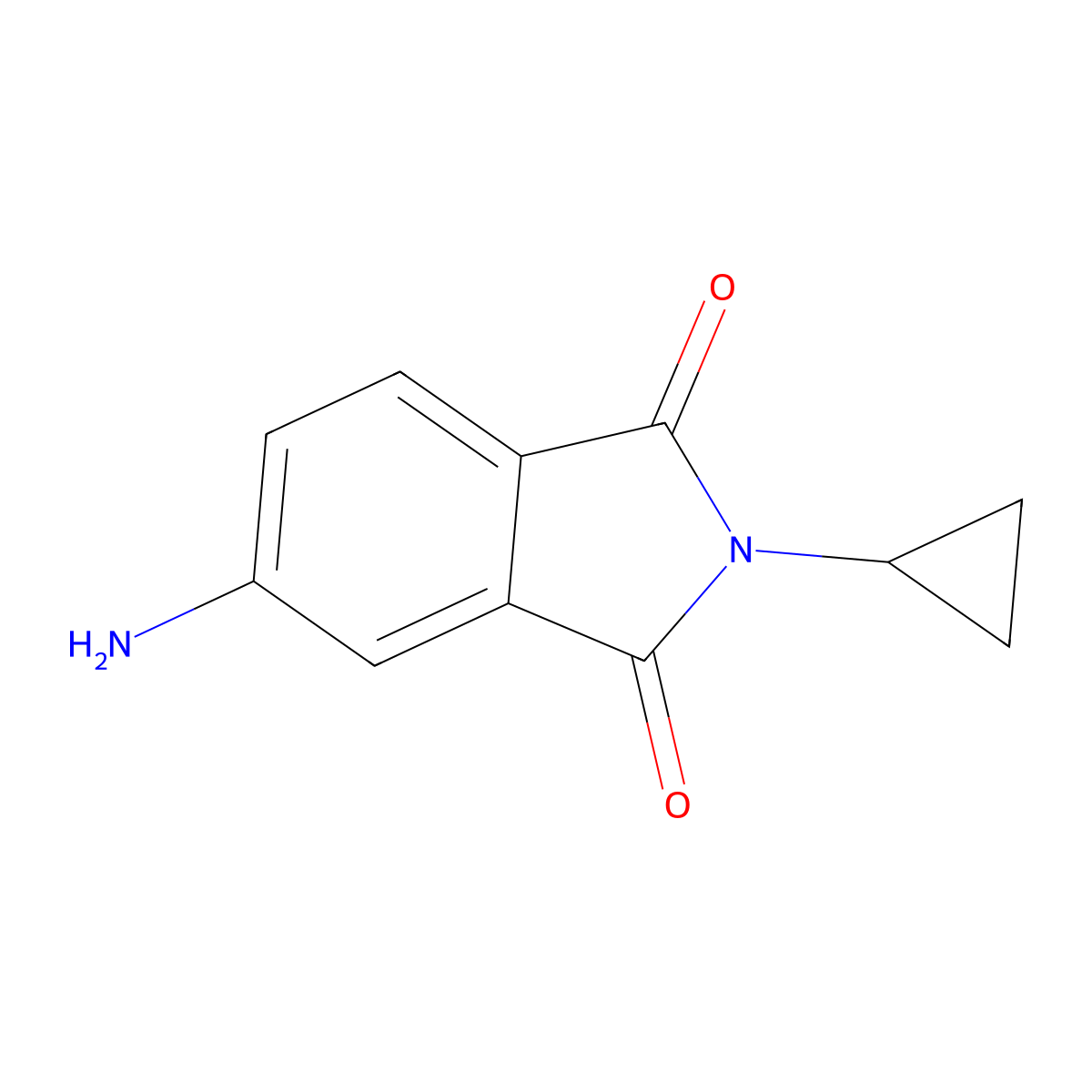 5-Amino-2-cyclopropyl-1H-isoindole-1,3(2H)-dione molecular structure, CAS 307990-29-0