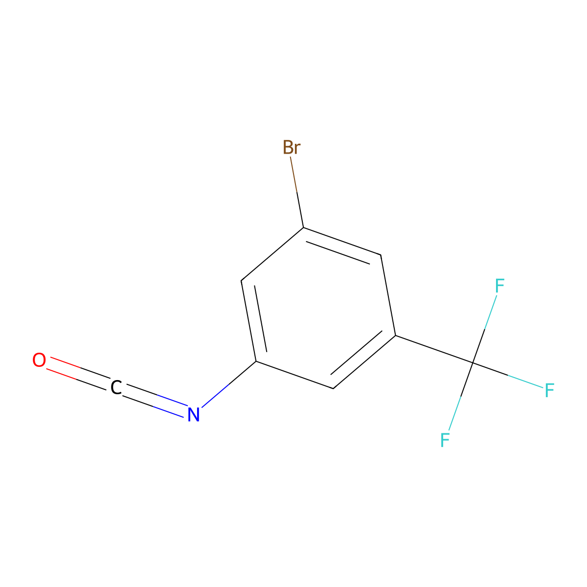 1-Bromo-3-isocyanato-5-(trifluoromethyl)benzene molecular structure, CAS 307990-40-5