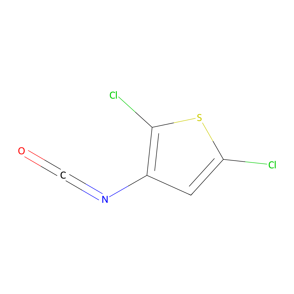 2,5-Dichloro-3-isocyanatothiophene molecular structure, CAS 307990-43-8