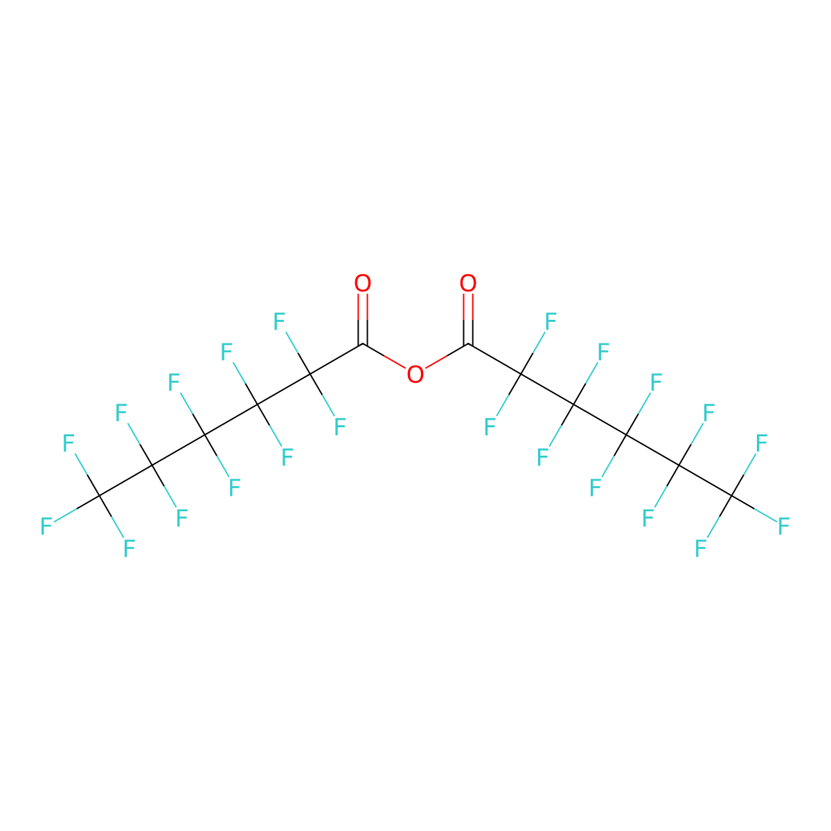Perfluorohexanoic Anhydride molecular structure, CAS 308-13-4
