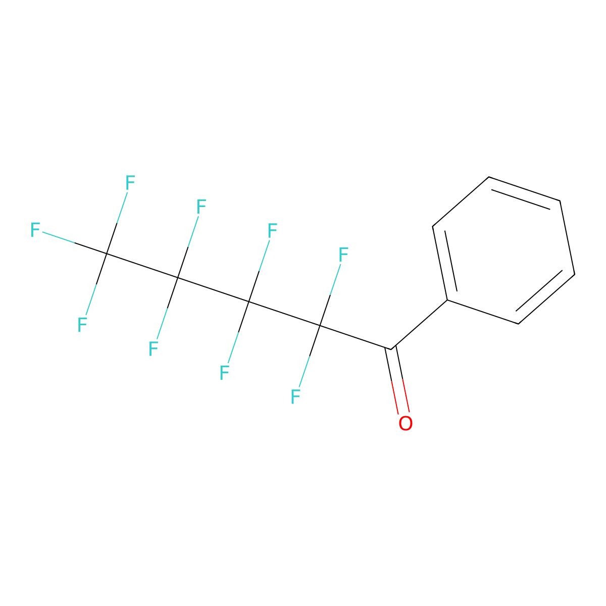 Phenyl perfluorobutyl ketone molecular structure, CAS 308-27-0