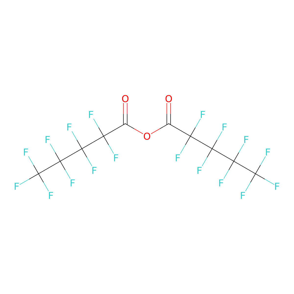 Perfluoropentanoic anhydride molecular structure, CAS 308-28-1