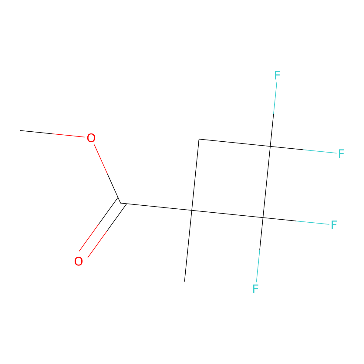 Methyl2,2,3,3-tetrafluoro-1-methylcyclobutane-1-carboxylate molecular structure, CAS 308-89-4