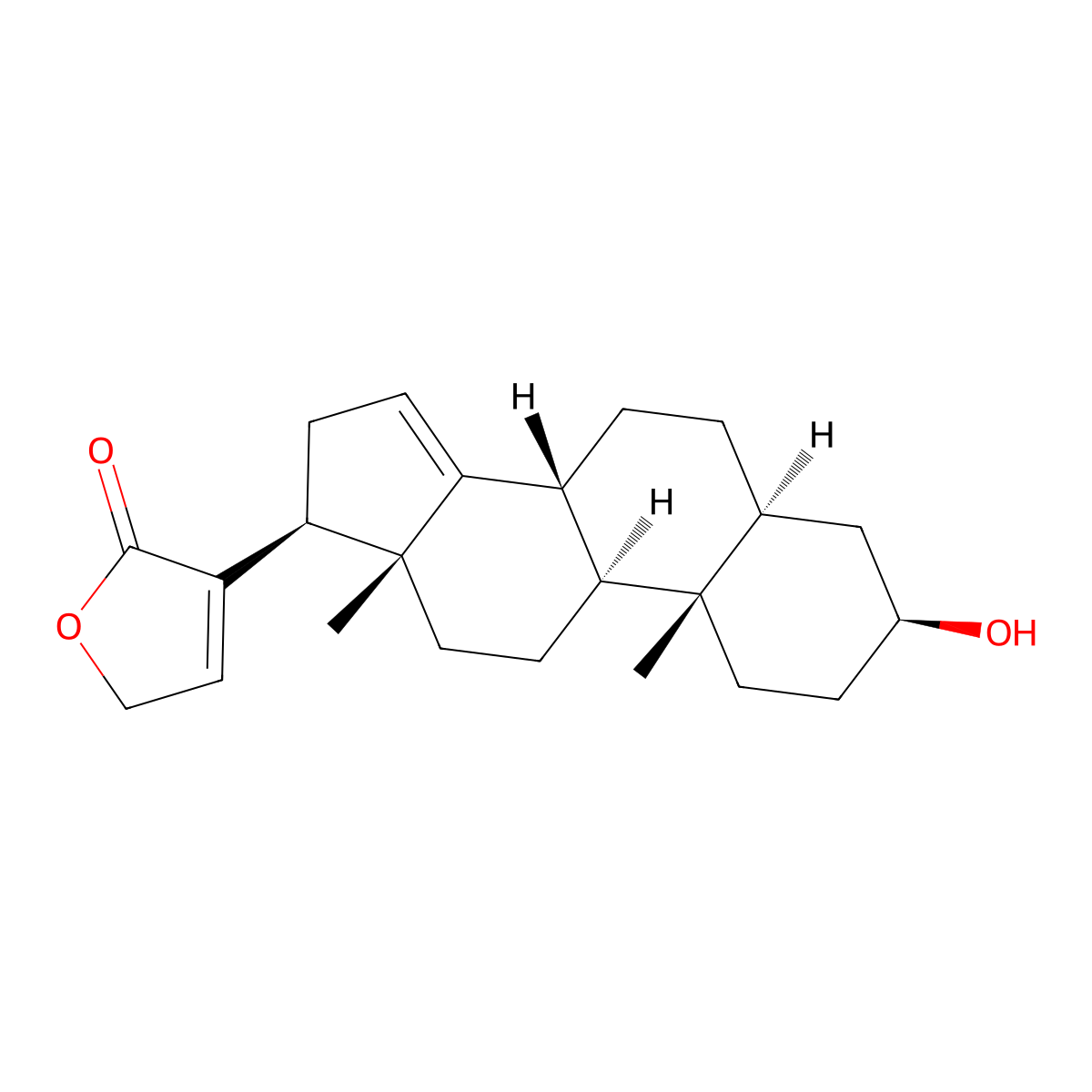 beta-Anhydrouzarigenin molecular structure, CAS 3080-20-4