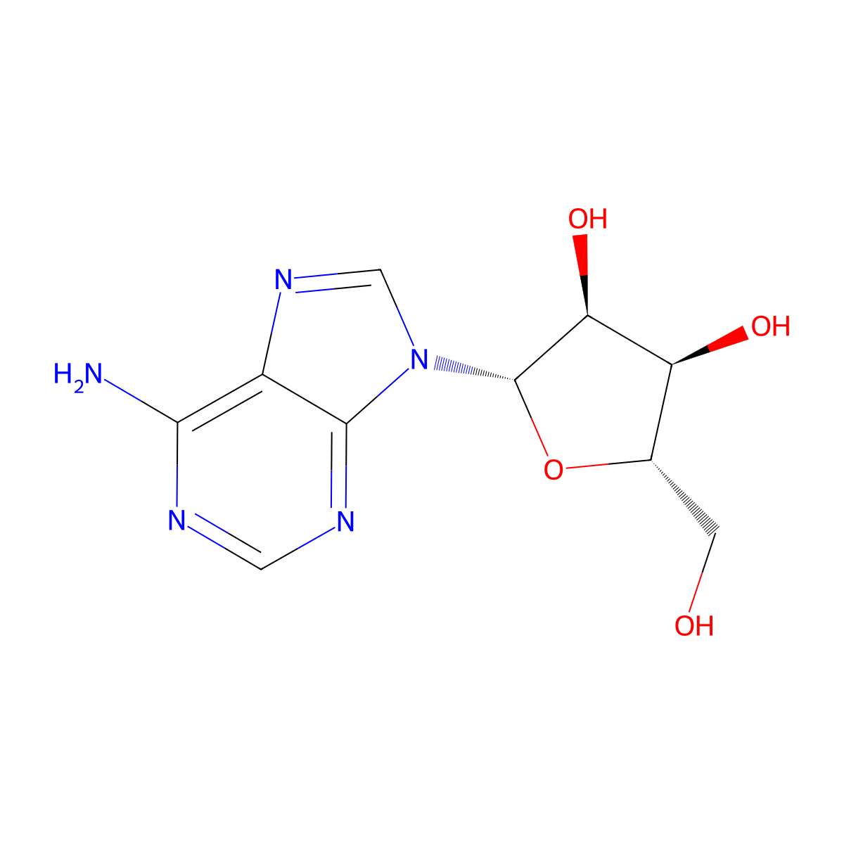 (2S,3S,4R,5S)-2-(6-Amino-9H-purin-9-yl)-5-(hydroxymethyl)tetrahydrofuran-3,4-diol molecular structure, CAS 3080-29-3