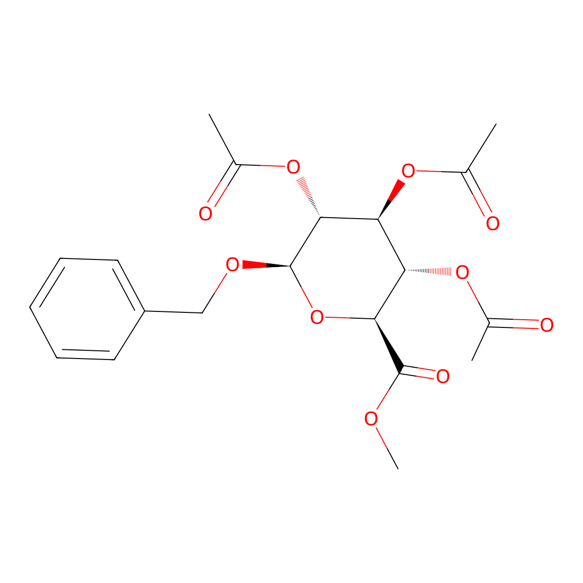 Benzyl b-D-Glucopyranosiduronic Acid Methyl Ester Triacetate molecular structure, CAS 3080-47-5