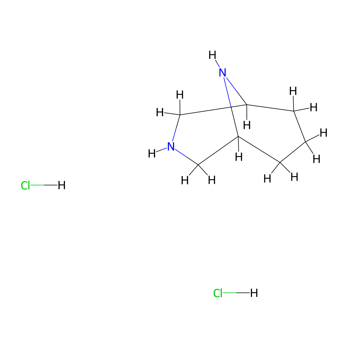 3,9-Diazabicyclo[3.3.1]nonane dihydrochloride molecular structure, CAS 30800-10-3