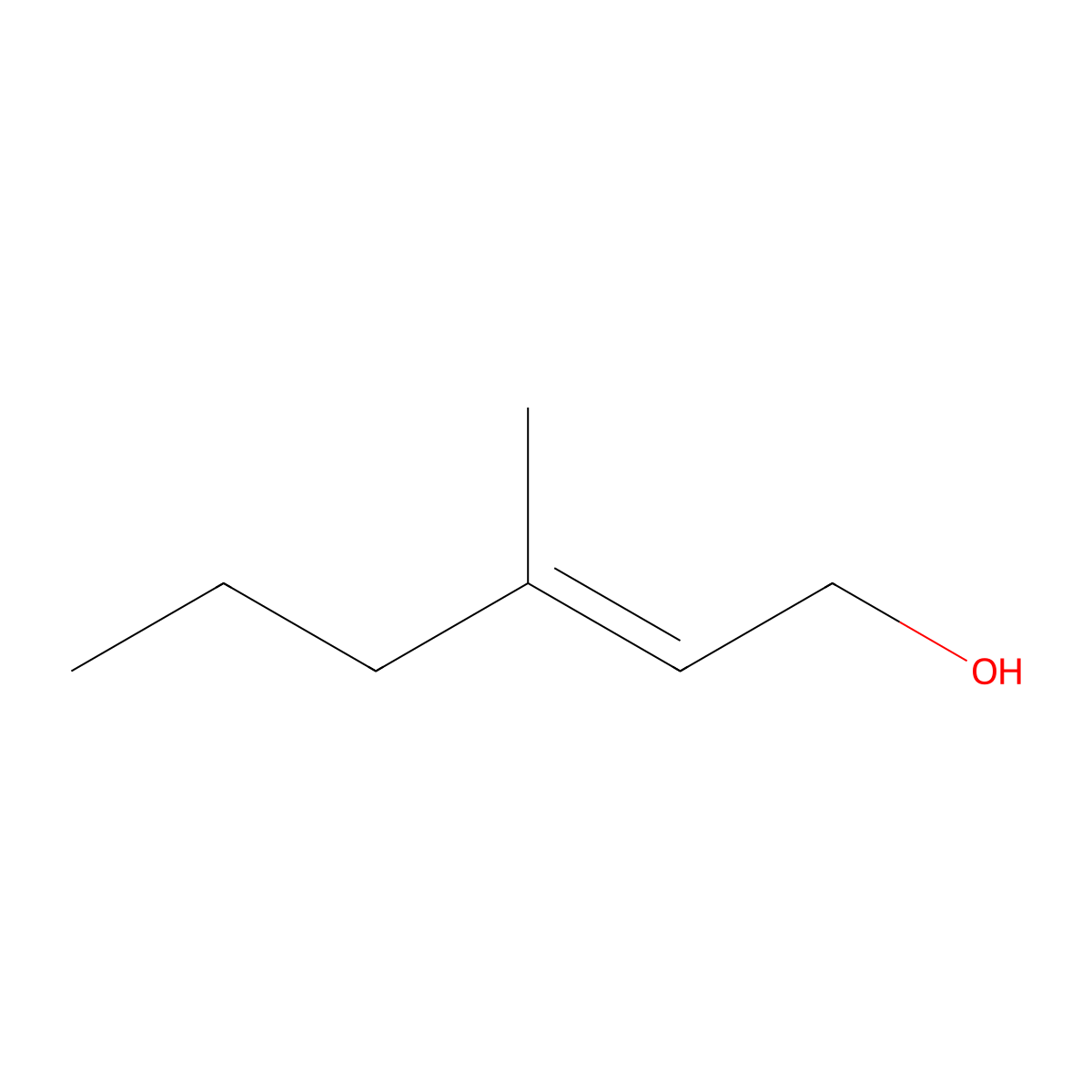 (2E)-3-Methylhex-2-en-1-ol molecular structure, CAS 30801-96-8