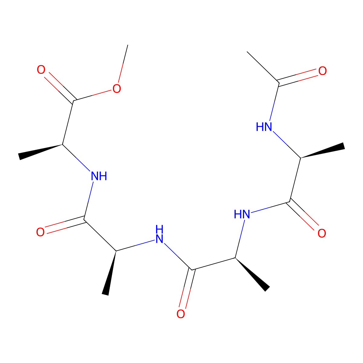AC-Ala-ala-ala-ala-ome molecular structure, CAS 30802-29-0