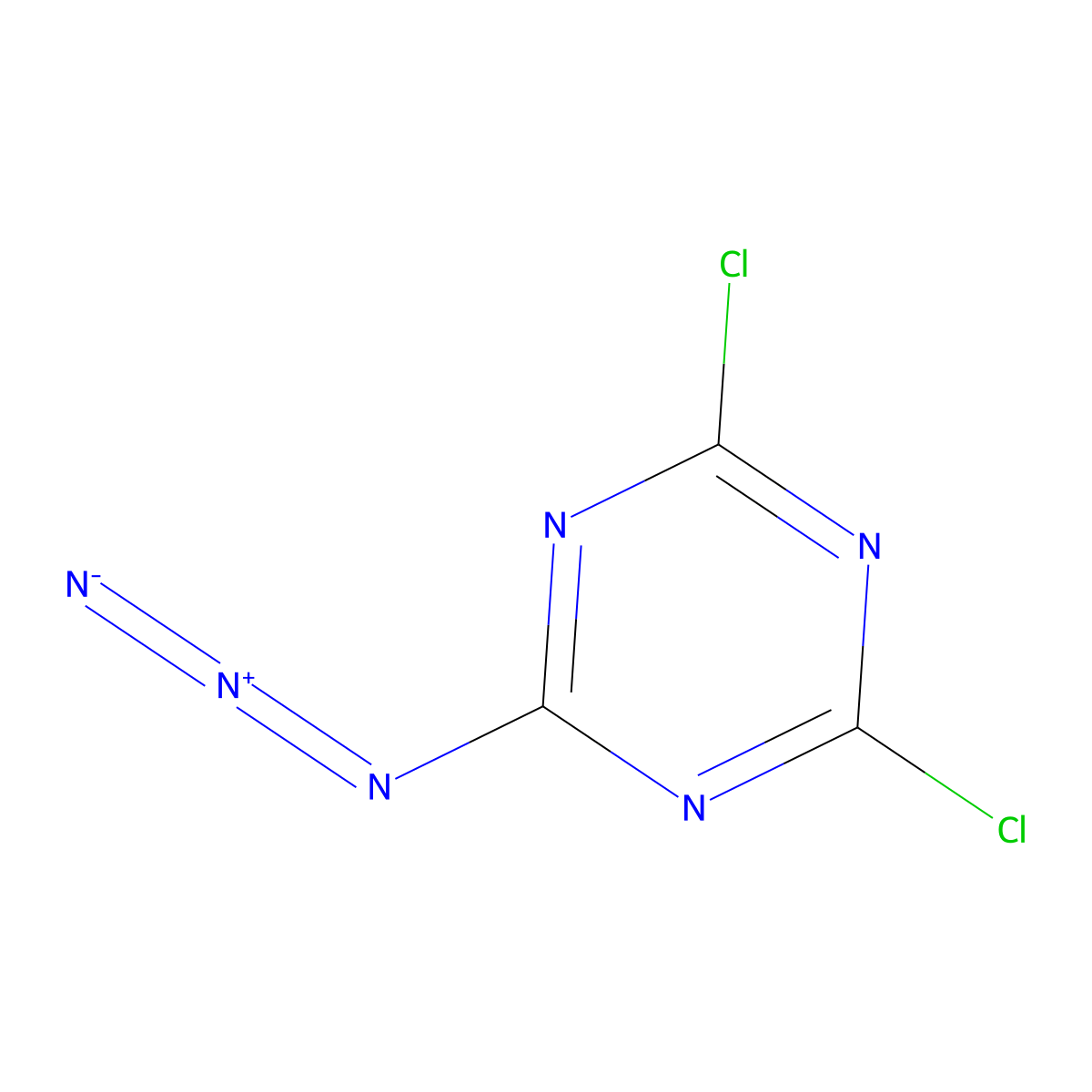 2-Azido-4,6-dichloro-1,3,5-triazine molecular structure, CAS 30805-06-2