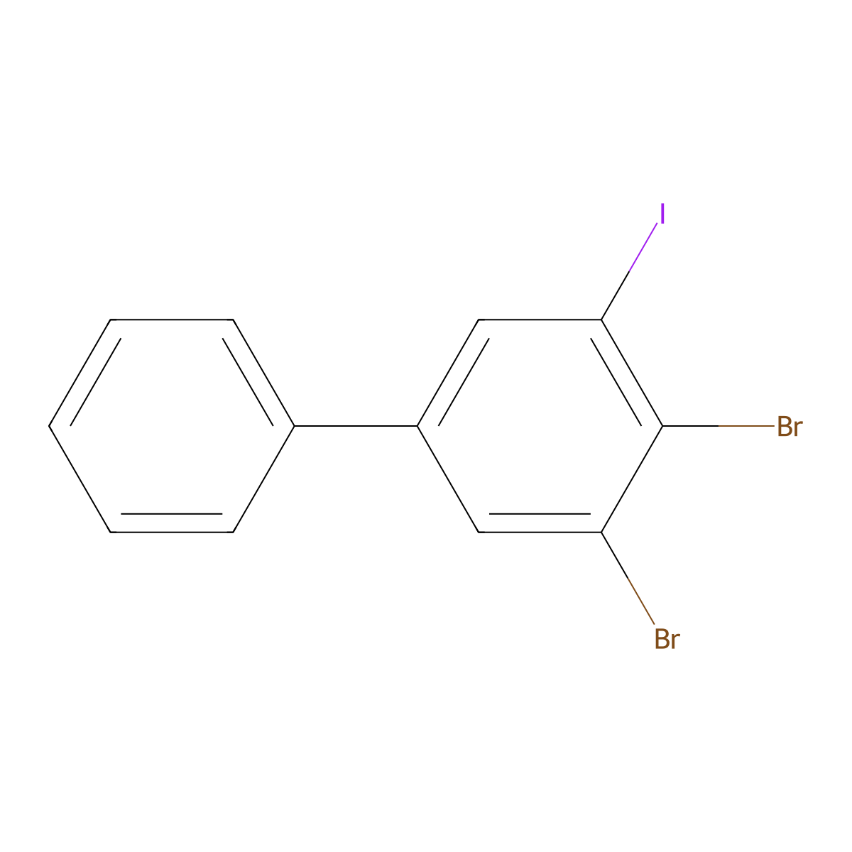 3,4-Dibromo-5-iodo-1,1'-biphenyl molecular structure, CAS 3080561-43-6