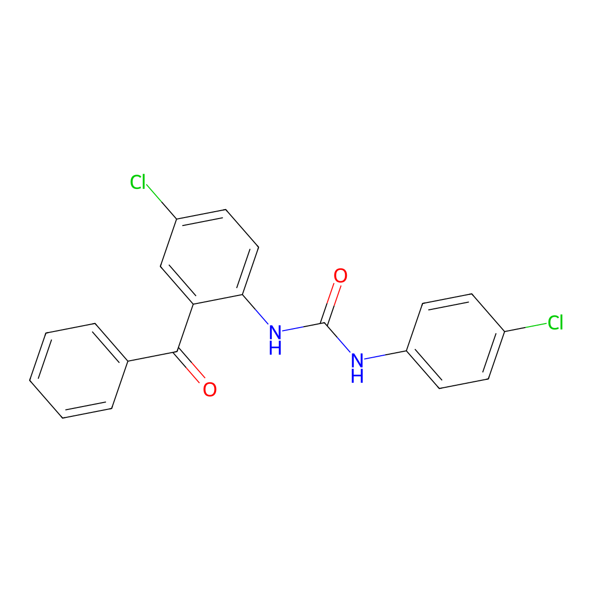1-(2-Benzoyl-4-chlorophenyl)-3-(4-chlorophenyl)urea molecular structure, CAS 30806-73-6