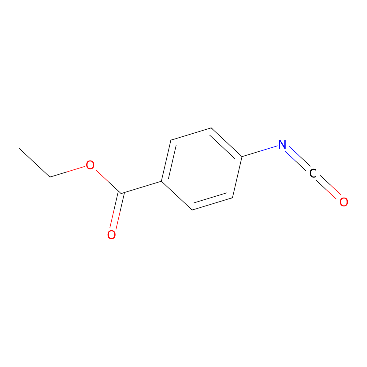 Ethyl 4-isocyanatobenzoate molecular structure, CAS 30806-83-8