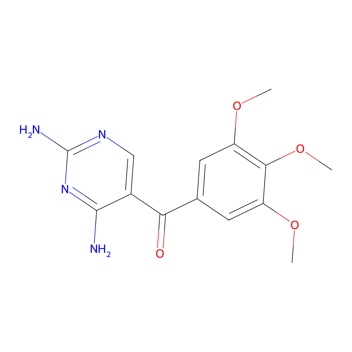 5-(3,4,5-Trimethoxybenzoyl)-2,4-pyrimidinediamine molecular structure, CAS 30806-86-1