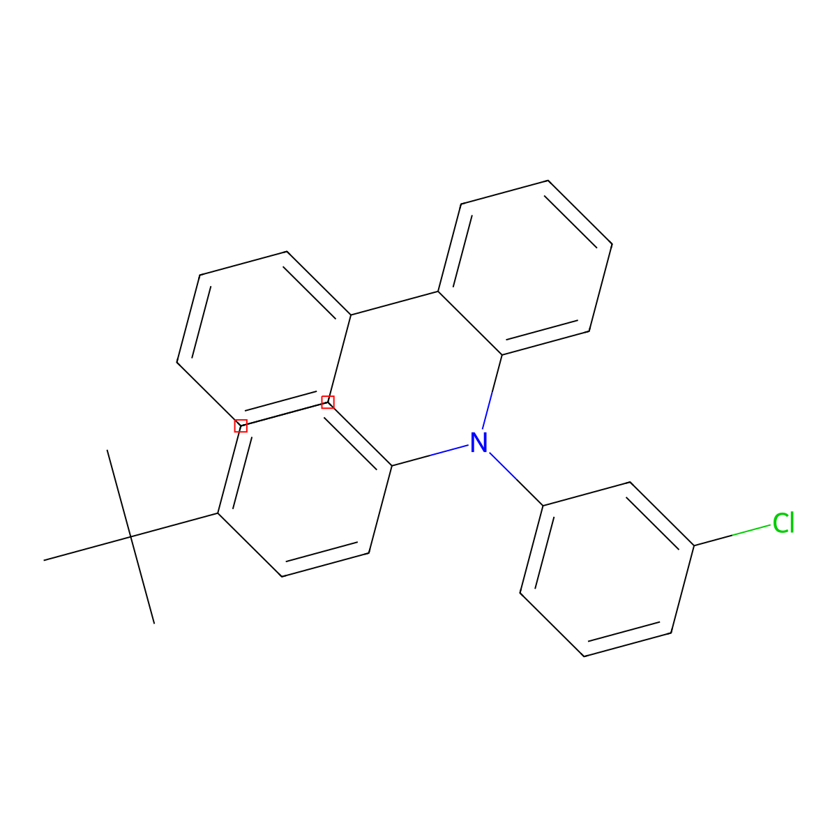 N-(4-(Tert-butyl)phenyl)-N-(3-chlorophenyl)-[1,1'-biphenyl]-2-amine molecular structure, CAS 3080624-02-5