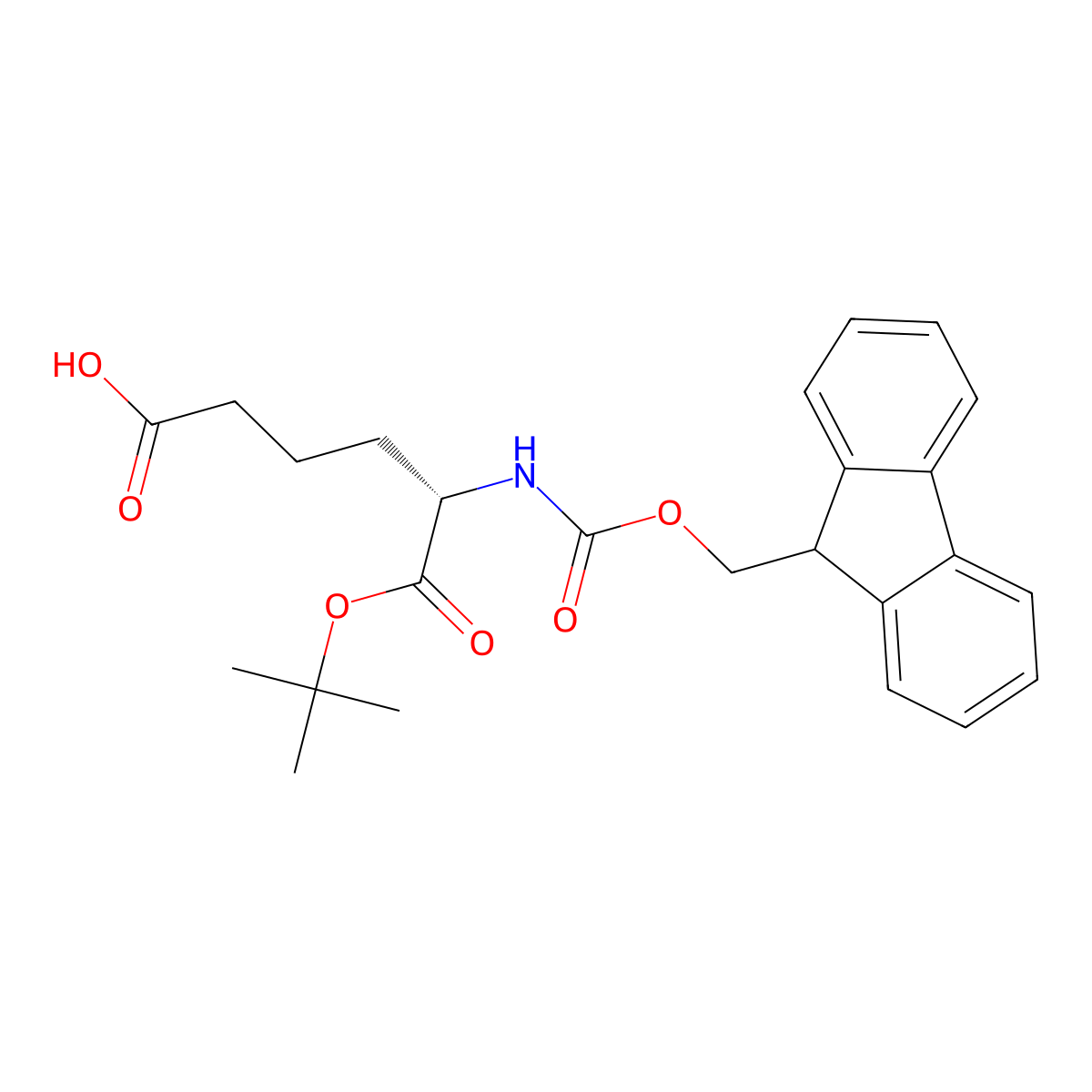 (S)-5-(Fmoc-amino)-6-(tert-butoxy)-6-oxohexanoic acid molecular structure, CAS 3080759-12-9