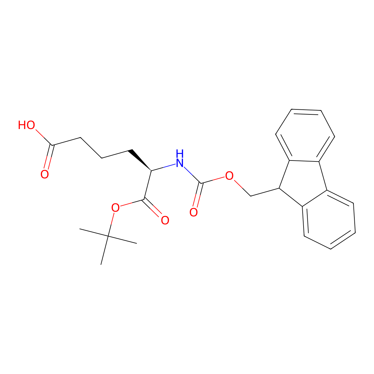 (R)-5-(Fmoc-amino)-6-(tert-butoxy)-6-oxohexanoic acid molecular structure, CAS 3080759-14-1