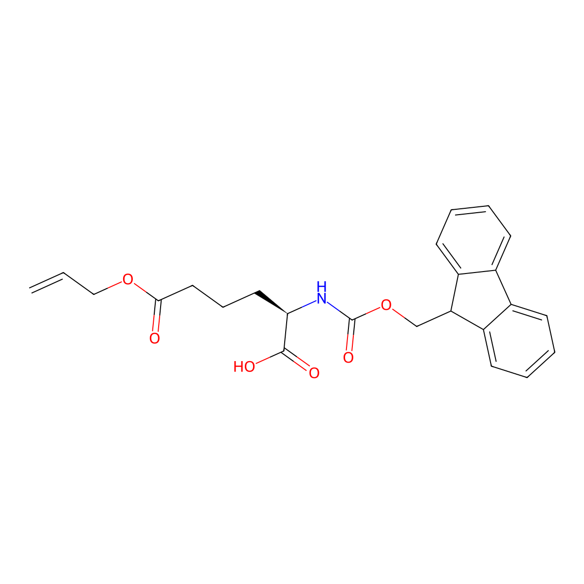 (R)-2-(Fmoc-amino)-6-(allyloxy)-6-oxohexanoic acid molecular structure, CAS 3080759-15-2