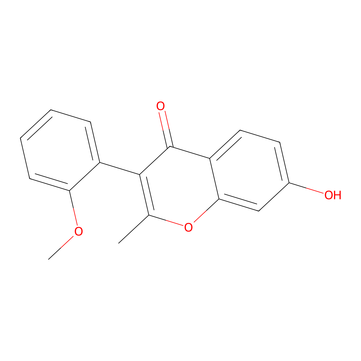 7-hydroxy-3-(2-methoxyphenyl)-2-methyl-4H-chromen-4-one molecular structure, CAS 308087-55-0