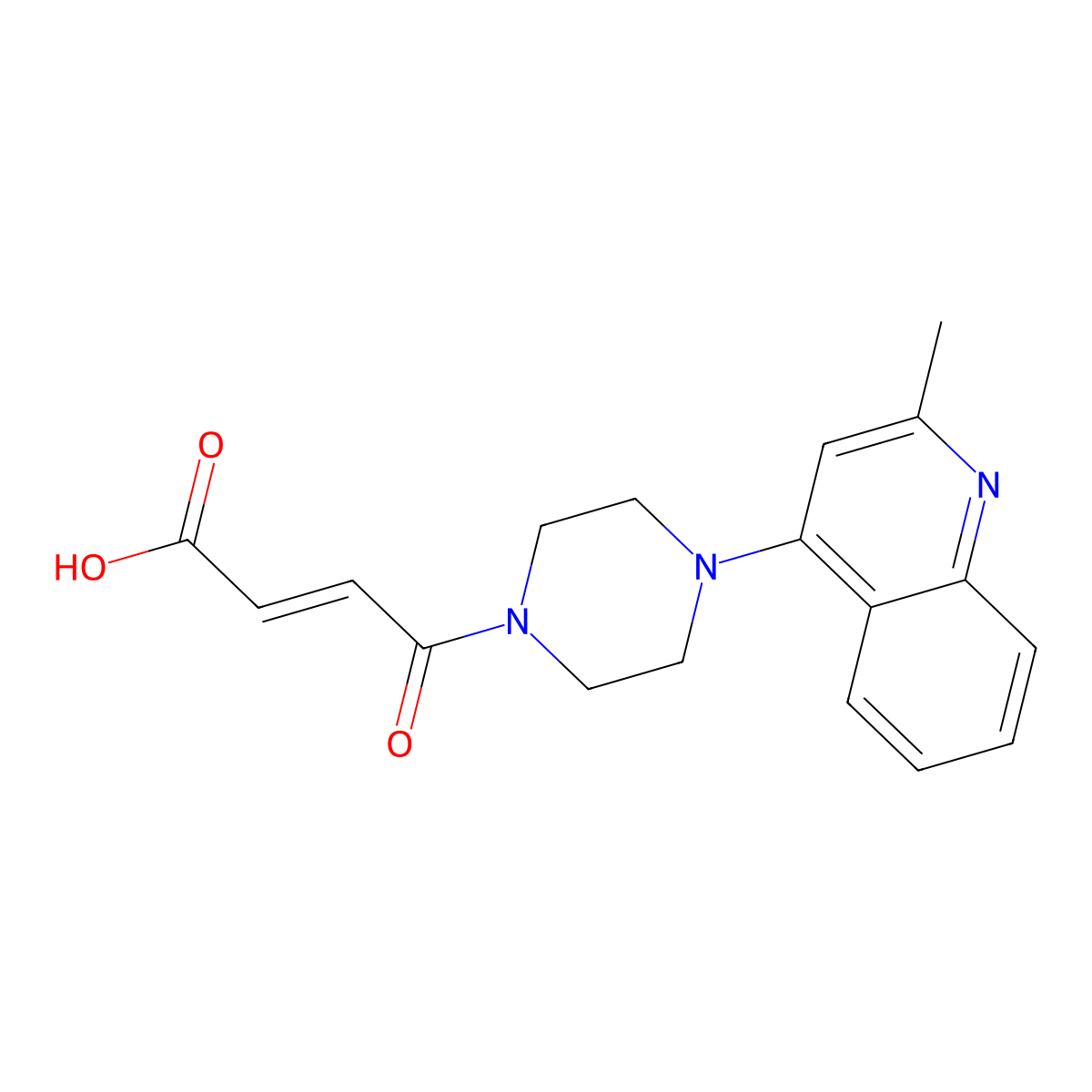 4-[4-(2-Methylquinolin-4-yl)piperazin-1-yl]-4-oxobut-2-enoic acid molecular structure, CAS 308088-20-2
