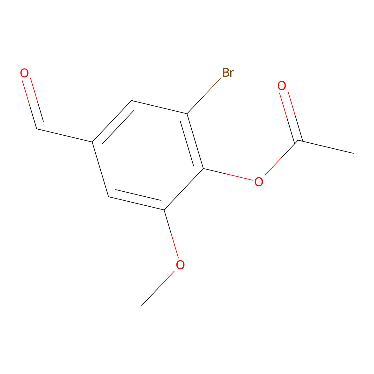 2-Bromo-4-formyl-6-methoxyphenyl Acetate molecular structure, CAS 308088-29-1