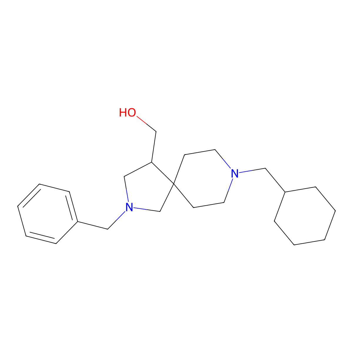 [2-Benzyl-8-(cyclohexylmethyl)-2,8-diazaspiro[4.5]decan-4-yl]methanol molecular structure, CAS 3080978-62-4
