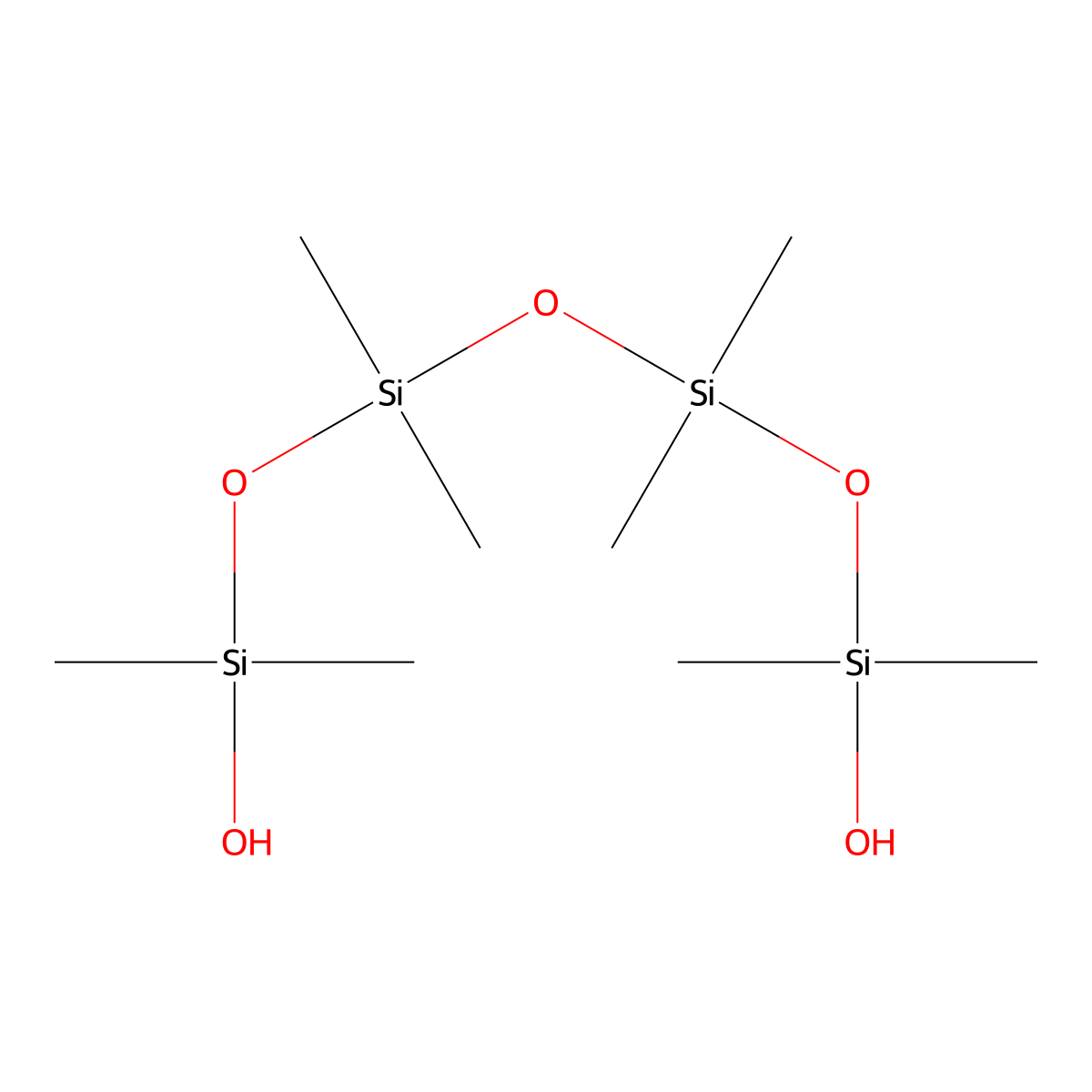 1,7-Tetrasiloxanediol, 1,1,3,3,5,5,7,7-octamethyl- molecular structure, CAS 3081-07-0