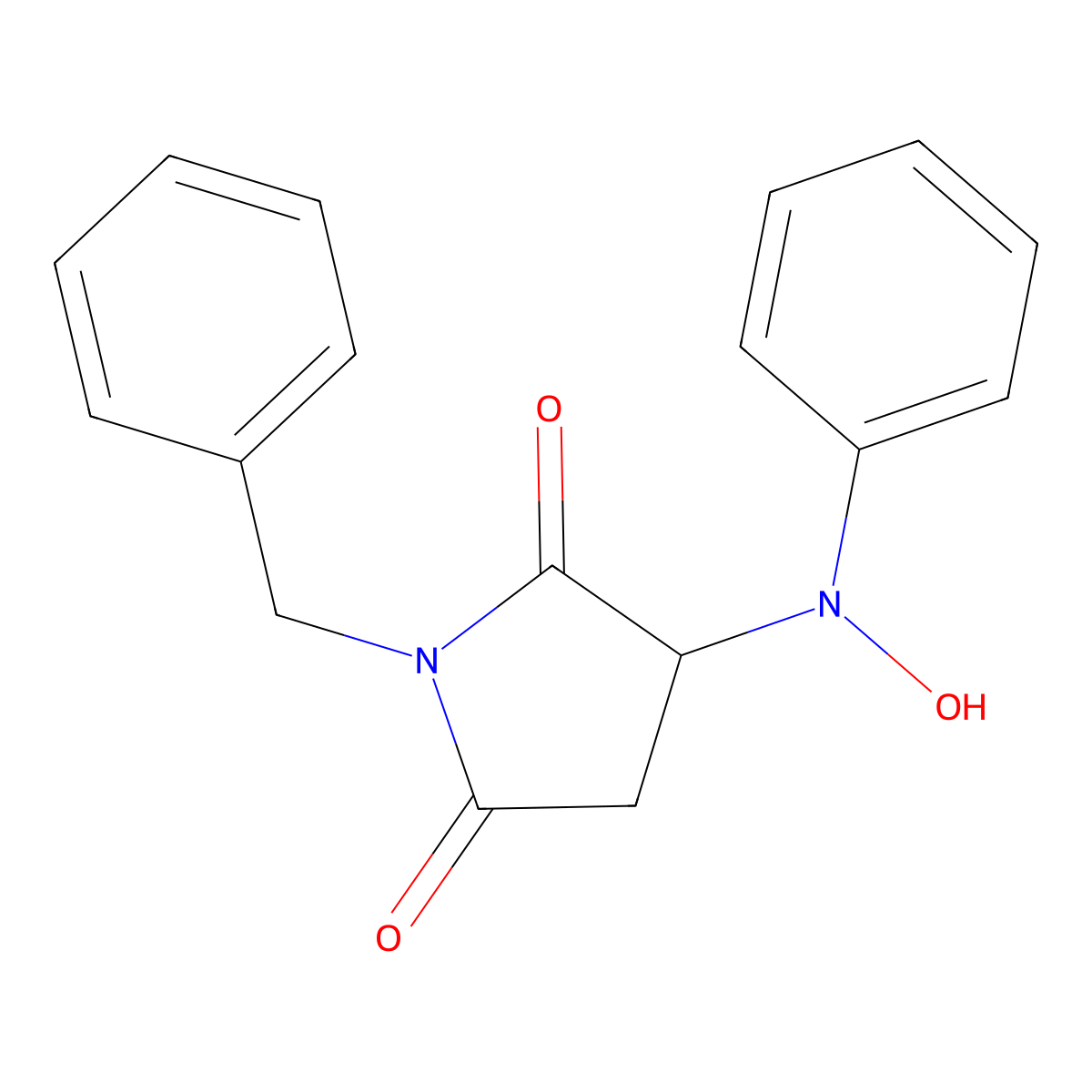 1-Benzyl-3-(hydroxyanilino)-2,5-pyrrolidinedione molecular structure, CAS 308101-38-4
