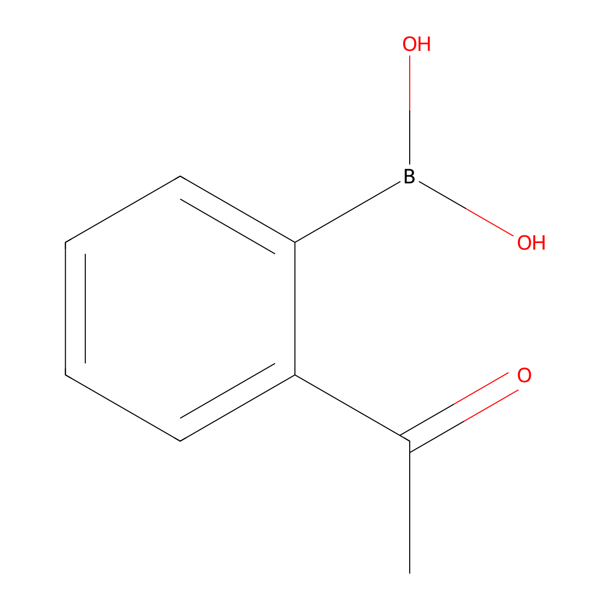 2-Acetylphenylboronic acid molecular structure, CAS 308103-40-4