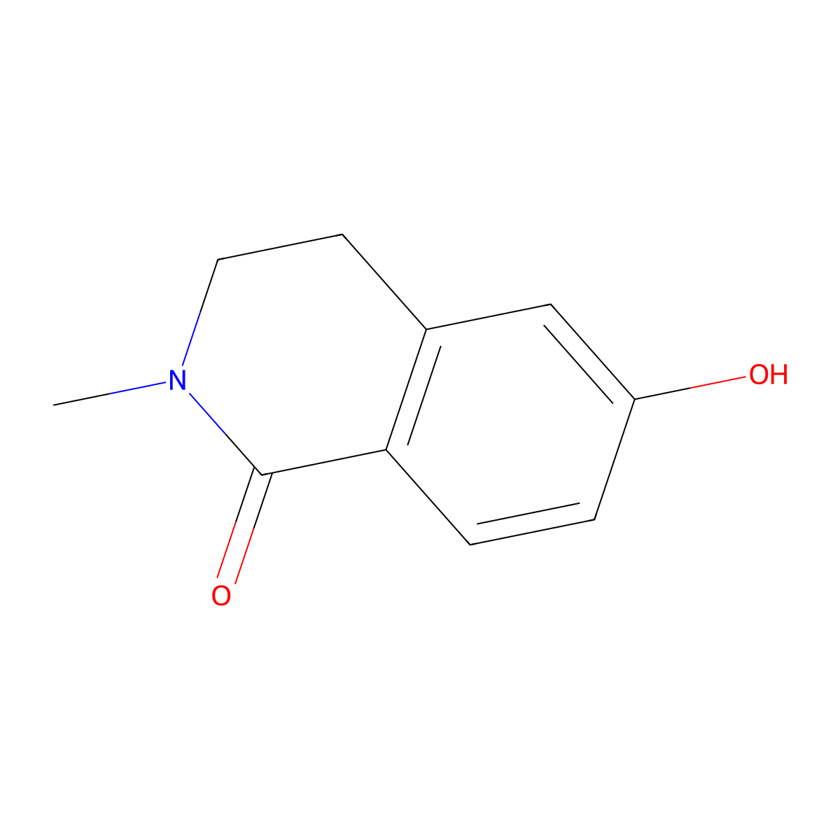 6-Hydroxy-2-methyl-3,4-dihydroisoquinolin-1(2H)-one molecular structure, CAS 308110-07-8